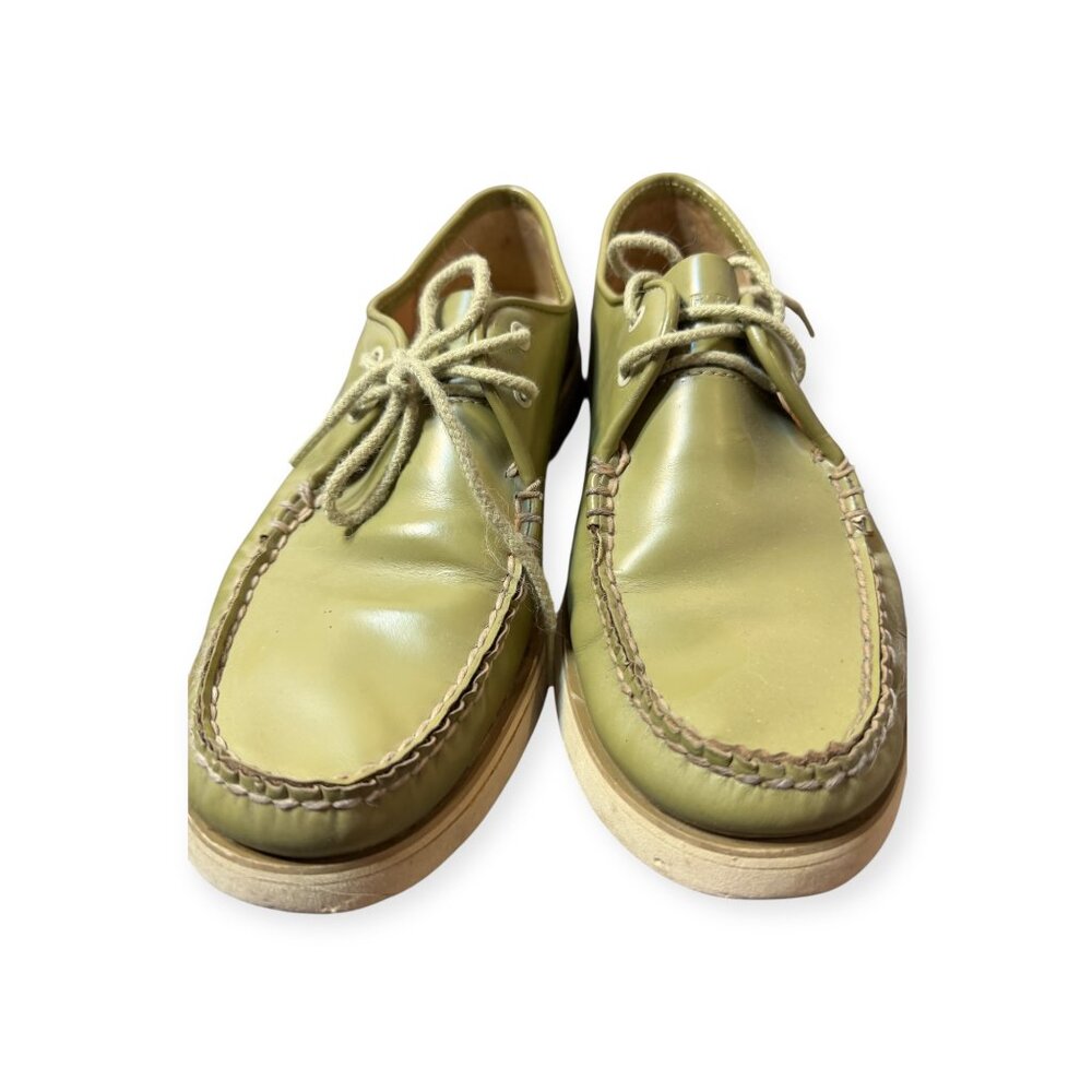 Sperry Green Leather Boat Shoes – Men’s Size 9